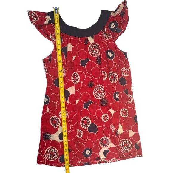 Duck Head Jeans Co Mod Cotton Shift Dress Floral Red White Blue July 4 Girls XL - Picture 7 of 8